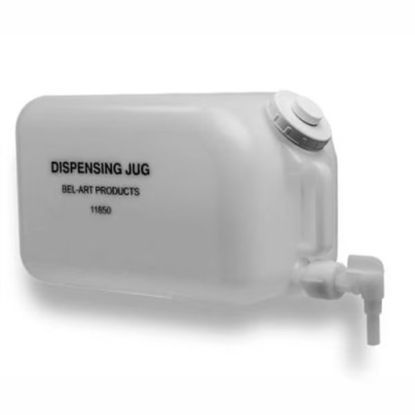Bel-Art Dispensing Jug 118500000, HDPE, 20 Liters, 9-7/8in Sq. x 15inH, 1/PK, Bel-Art, Mfr#: 11850-0000